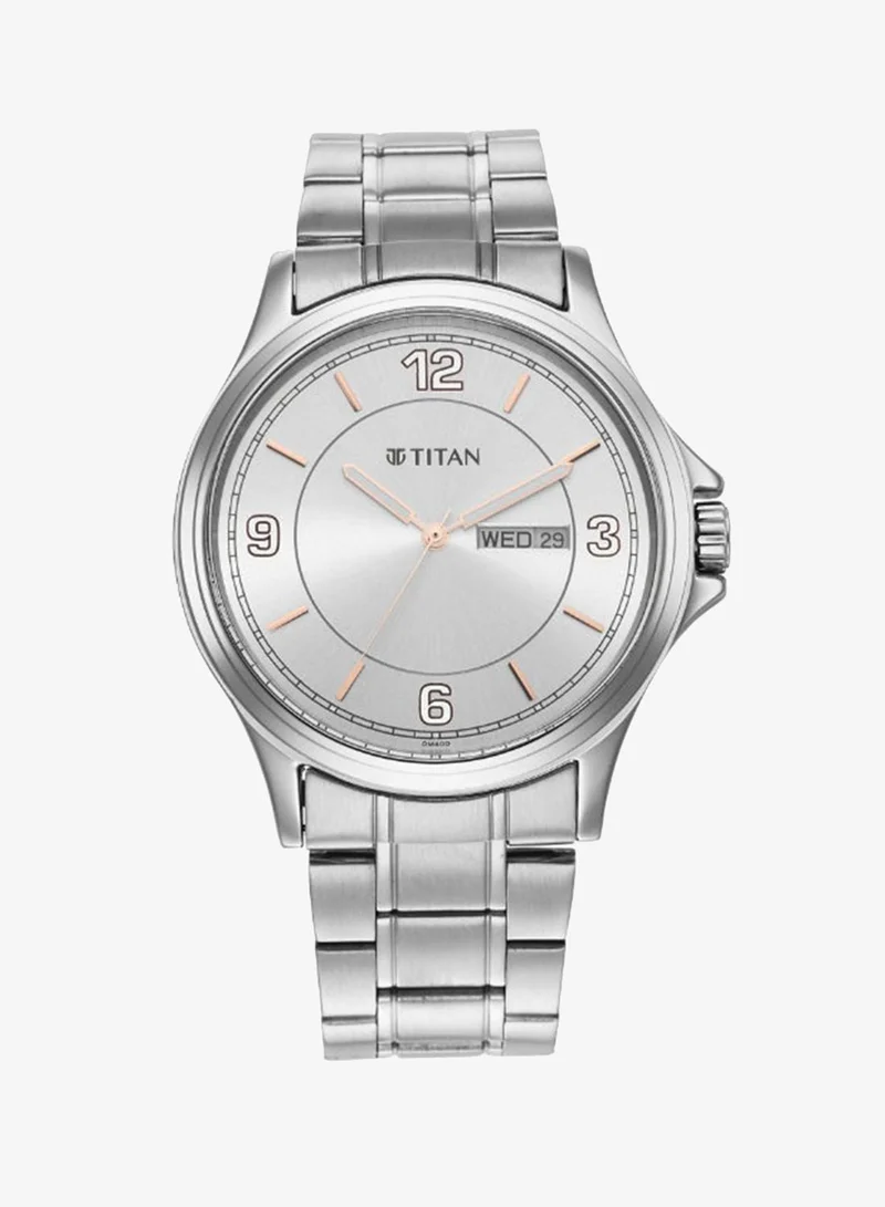 TITAN Men's Stainless Steel Analog Watch 1870SM01 - 44 mm