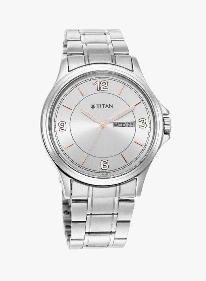 TITAN Men's Stainless Steel Analog Watch 1870SM01 - 44 mm