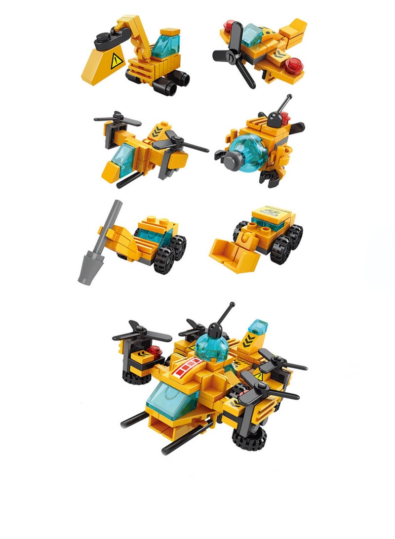 Children's Educational Compatible Building Blocks Toy Car Small Particle Toy(Urban Construction Engineering Team) - Image 1