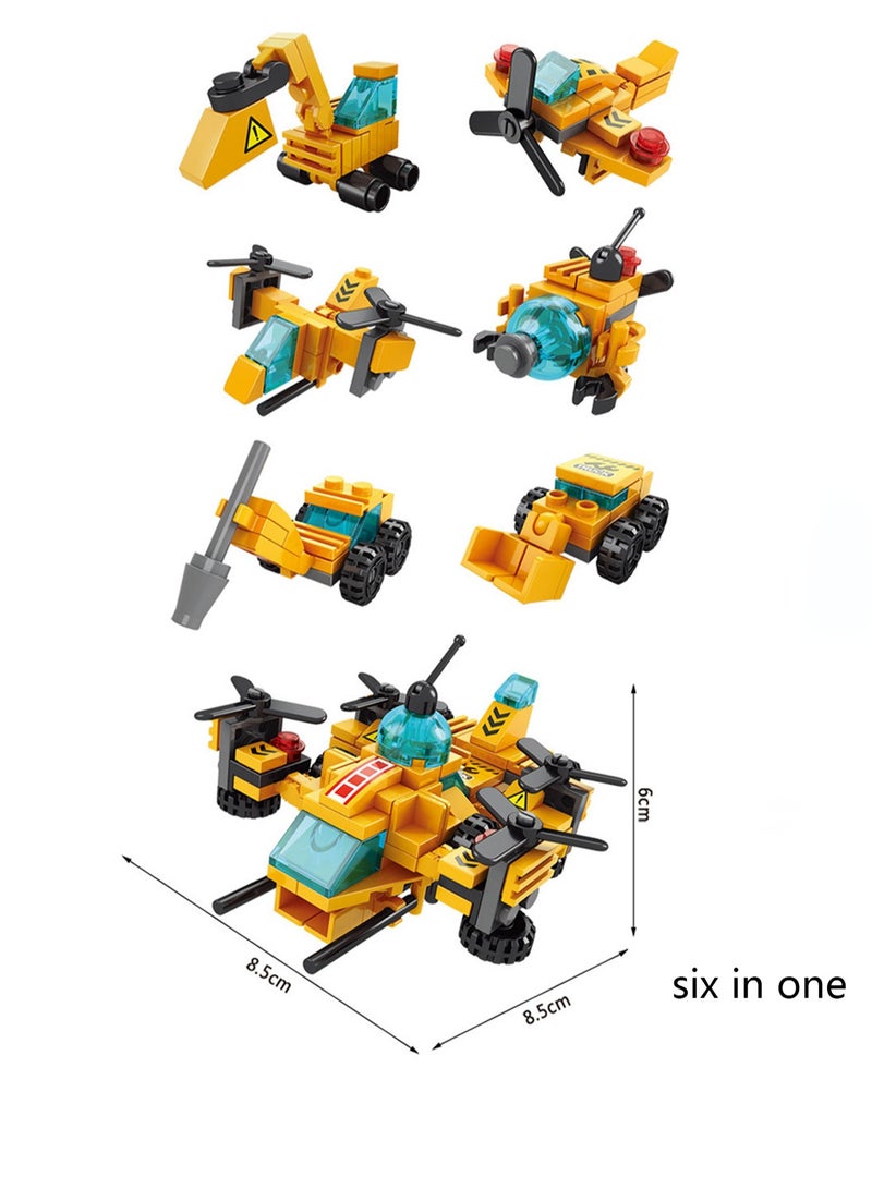 Children's Educational Compatible Building Blocks Toy Car Small Particle Toy(Urban Construction Engineering Team) - Image 2