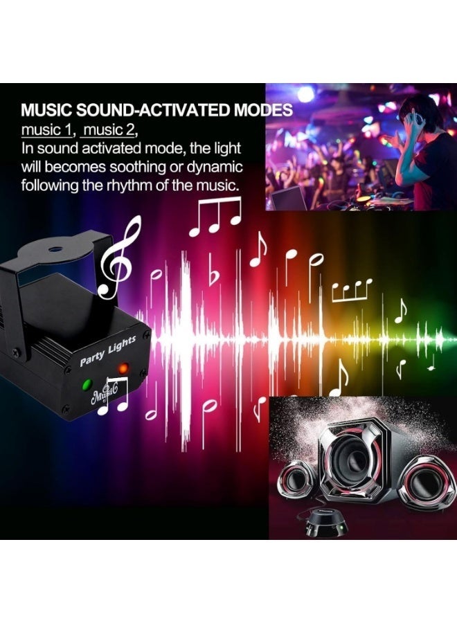 Arabest Party Lights Dj Disco Light with 32 Pattern Projection and Sound Activated, Strobe Stage Lighting for Parties Indoor Dance Birthday Rave Bar Karaoke Christmas Wedding Show Club - Image 5
