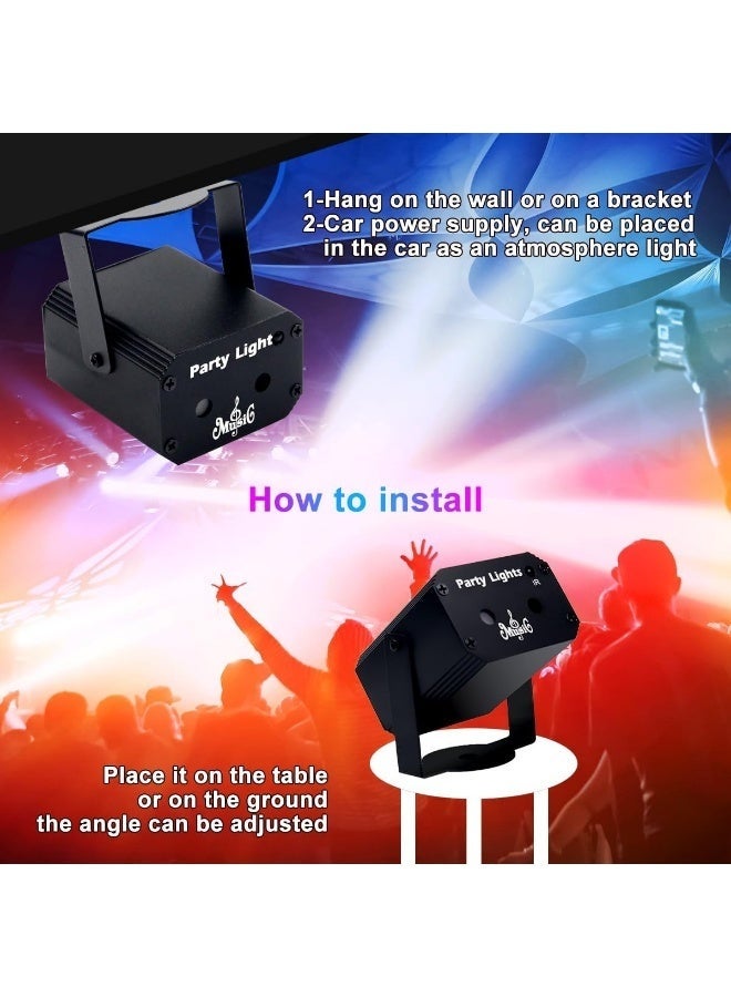 Arabest Party Lights Dj Disco Light with 32 Pattern Projection and Sound Activated, Strobe Stage Lighting for Parties Indoor Dance Birthday Rave Bar Karaoke Christmas Wedding Show Club - Image 3