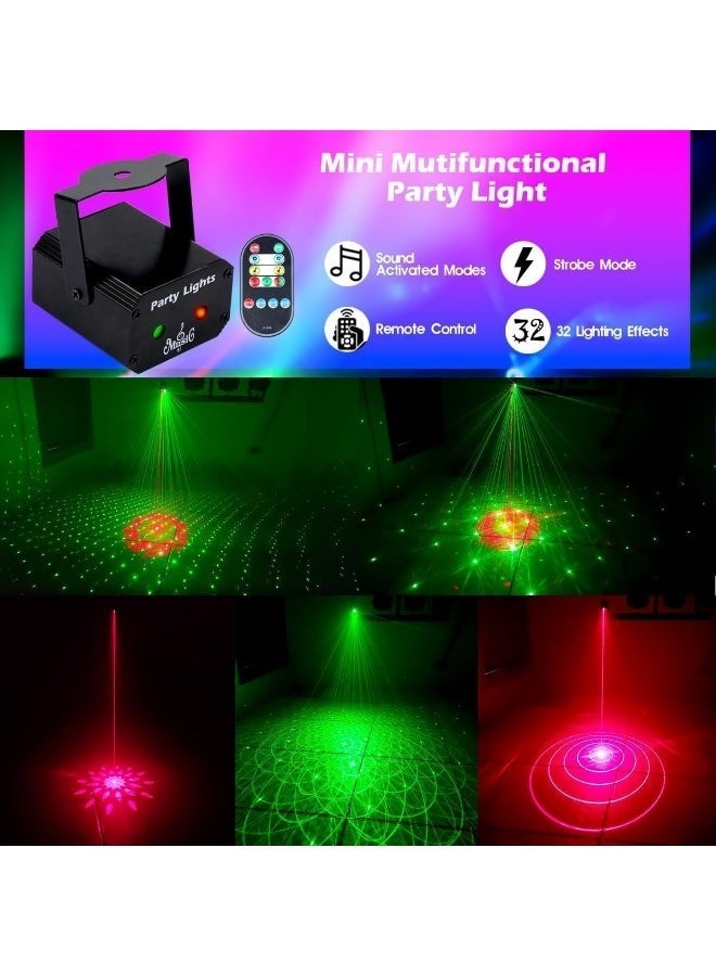 Arabest Party Lights Dj Disco Light with 32 Pattern Projection and Sound Activated, Strobe Stage Lighting for Parties Indoor Dance Birthday Rave Bar Karaoke Christmas Wedding Show Club - Image 2