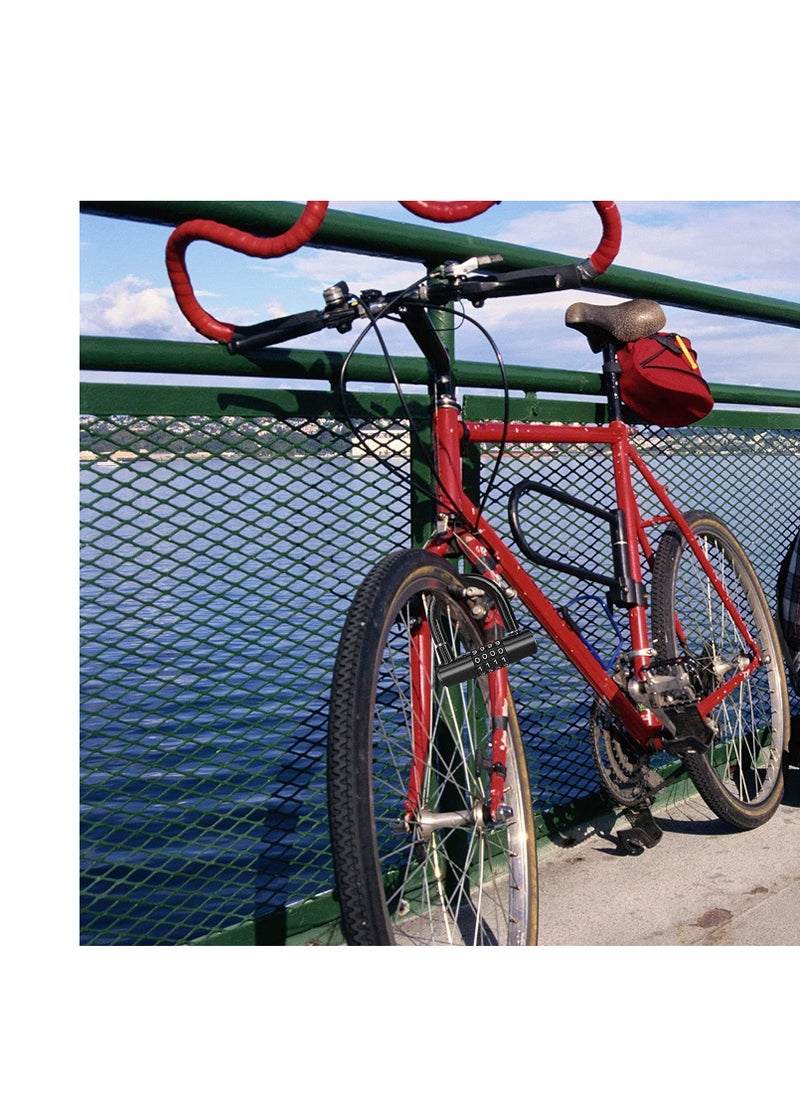 SYOSI Bike Lock, Heavy Duty Outdoor Waterproof Lock with Resettable Code, Digit Combination Padlock, 4 Digit Code Lock Anti Theft for Gates, Mountain Bike, Scooter Gym, School, Shed & Lockers  - Image 2