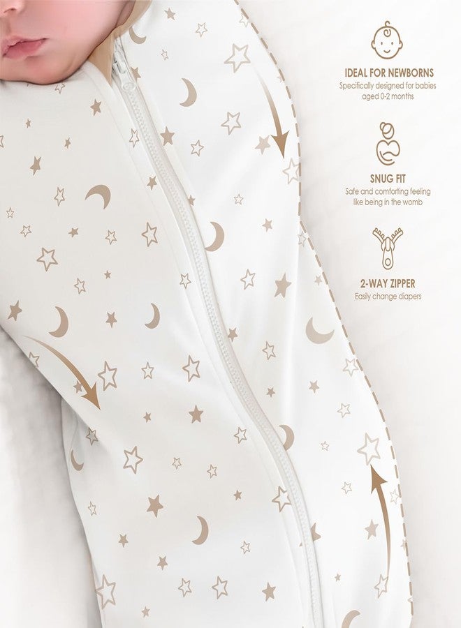 SANDJEST Baby Swaddle, Cotton Arm-in Zipper Sleep Sack, Wearable Blankets Wrap for Newborn Infant Girls and Boys, Size: Small Color: Woodland - Star & Moon - Bear (Pack 3) - Image 5