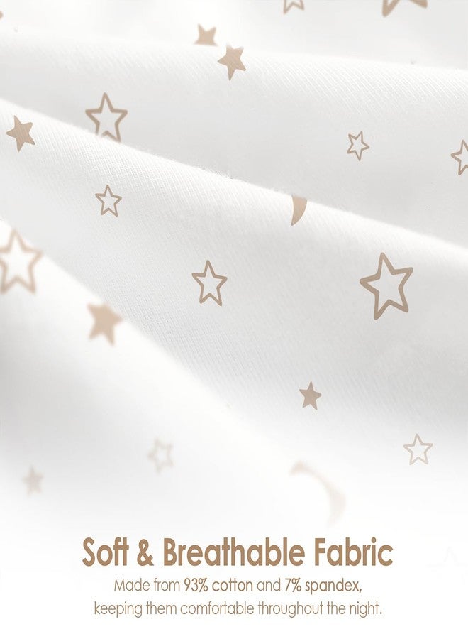 SANDJEST Baby Swaddle, Cotton Arm-in Zipper Sleep Sack, Wearable Blankets Wrap for Newborn Infant Girls and Boys, Size: Small Color: Woodland - Star & Moon - Bear (Pack 3) - Image 3