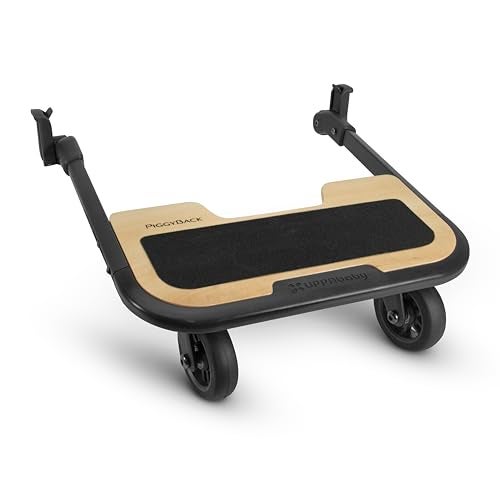 UPPAbaby Piggyback RideAlong Board for Cruz Stroller Models 20152019  Quick Attachment for Children to Stand  Stroll  55 lbs Weight CapacityBlackBrown - Image 1