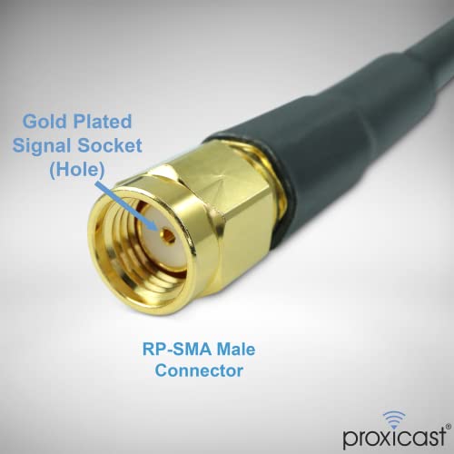 Proxicast 15 ft RP SMA Male to N Male Premium CFD240 Low-Loss Coaxial Cable (50 Ohm) for Connecting WiFi & Helium Miner (HNT) Hotspots to N-Female Antennas (Not for TV or Cellular) (ANT-310-020-15) - Image 4