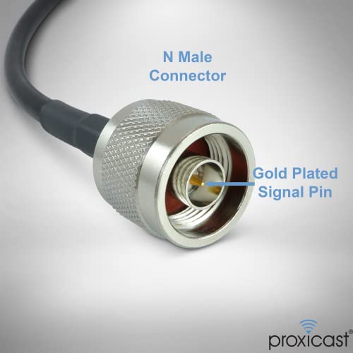 Proxicast 15 ft RP SMA Male to N Male Premium CFD240 Low-Loss Coaxial Cable (50 Ohm) for Connecting WiFi & Helium Miner (HNT) Hotspots to N-Female Antennas (Not for TV or Cellular) (ANT-310-020-15) - Image 3