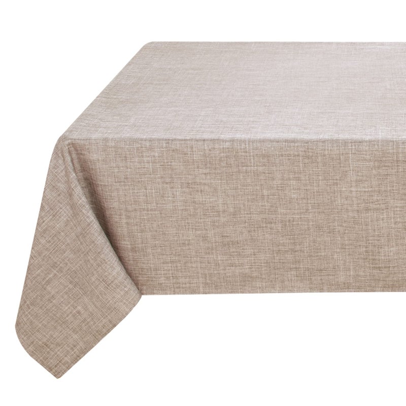 Fitable Faux Linen Tablecloth Rectangle 60 x 120 Inch Rustic Fabric Table Cloth for 8 Foot Tables Nature Faux Burlap Table Cover for Kitchen Dining Party Farmhouse