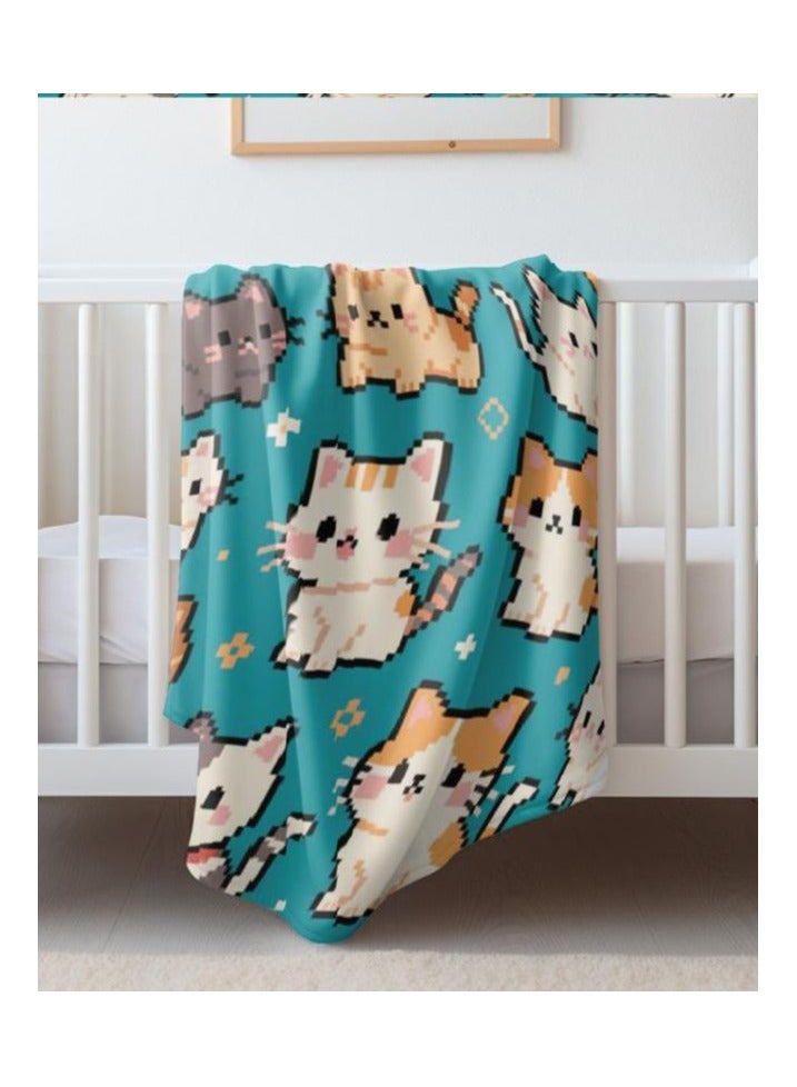 عام بطانية رقيقة من الفانيلا الكرتونية للأطفال أو الطلاب (دافئة ومريحة ومناسبة للنوم والألعاب) 100 سم * 150 سم - Image 1