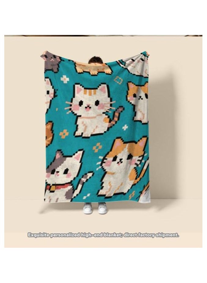 عام بطانية رقيقة من الفانيلا الكرتونية للأطفال أو الطلاب (دافئة ومريحة ومناسبة للنوم والألعاب) 100 سم * 150 سم - Image 4