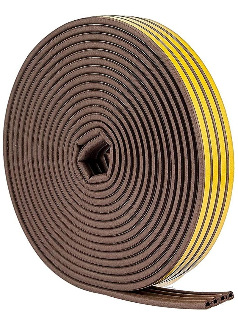 Dust and sound blocker, 6 meter single / 3 meter double, thin brown, with yellow double sided tape - Image 1