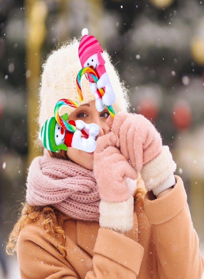 Poen مجموعة من 12 قطعة من أغطية عصا الحلوى على شكل رجل ثلج مصنوعة من اللباد، مثالية لعيد الميلاد، مع قبعة ووشاح. حاملات عصا حلوى لطيفة على شكل رجل ثلج، مناسبة كهدايا لحفلات عيد الميلاد أو كحشو جوارب. الحلوى غير متضمنة. - Image 4