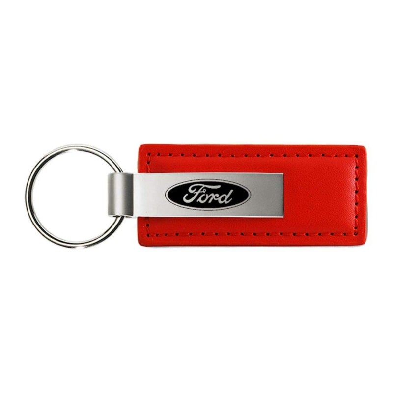 Ford AuTomotive Gold INC Ford Red Leather Key Chain