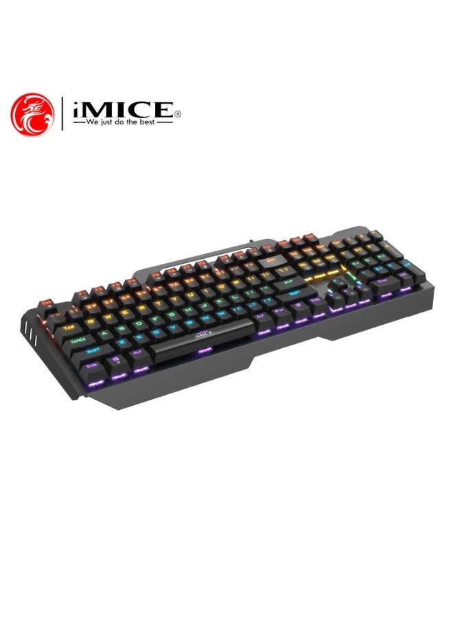 iMICE GK400 Mechanical Gaming Keyboard 104 Keys Wired RGB Keyboard Full Size USB Keyboard for PC Laptop Gaming - Image 5