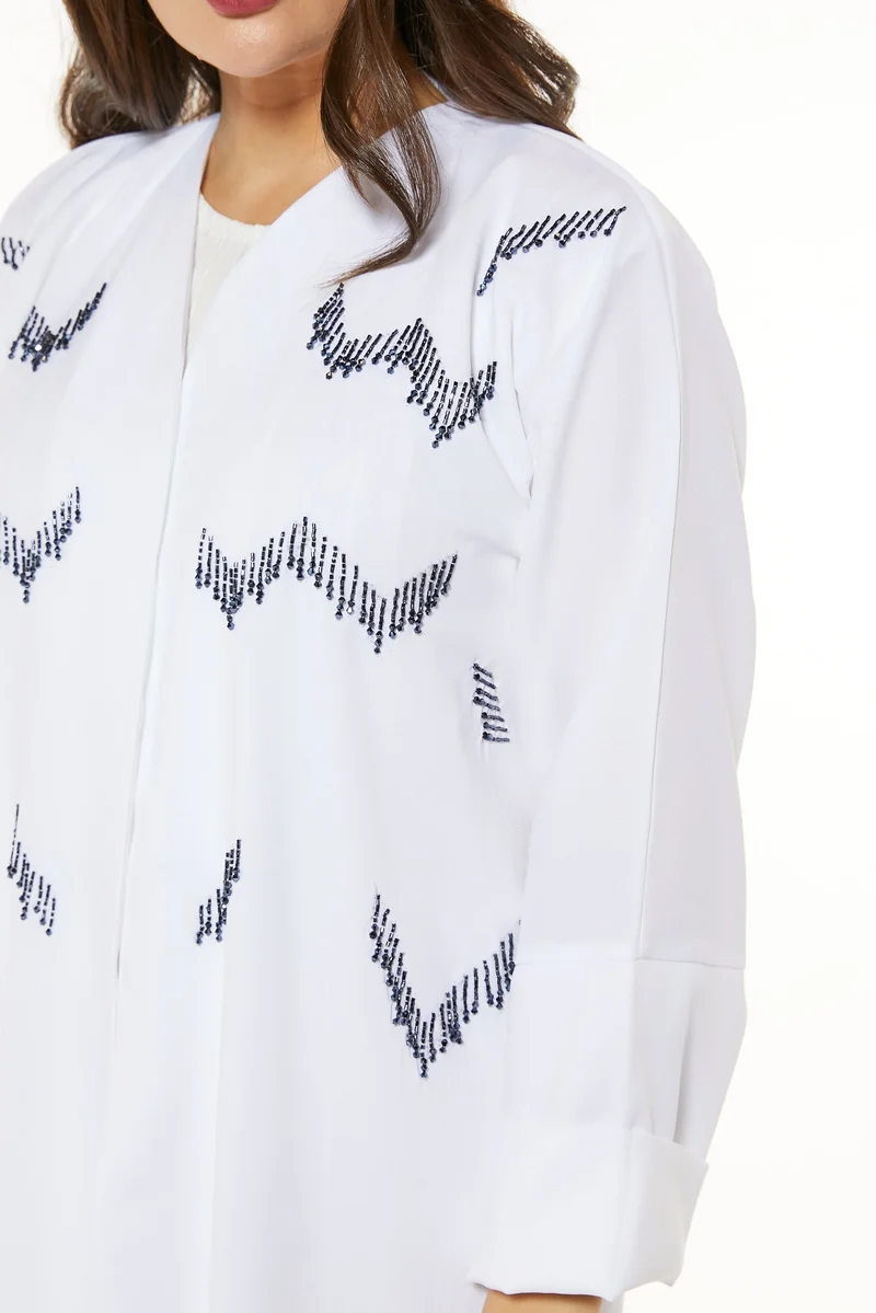 Moistreet  Embellished Open Front Abaya for Women | Best Price UAE