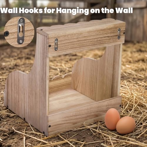 Tlence Single Compartment Hens Nesting Box, 14.5 x 13.75 x 13 Inch Wood Chicken Laying Eggs Boxes, Large Heavy Duty Chicken Coop Nest Box Accessories for Duck Birds Poultry, Easy Assembly - Image 4