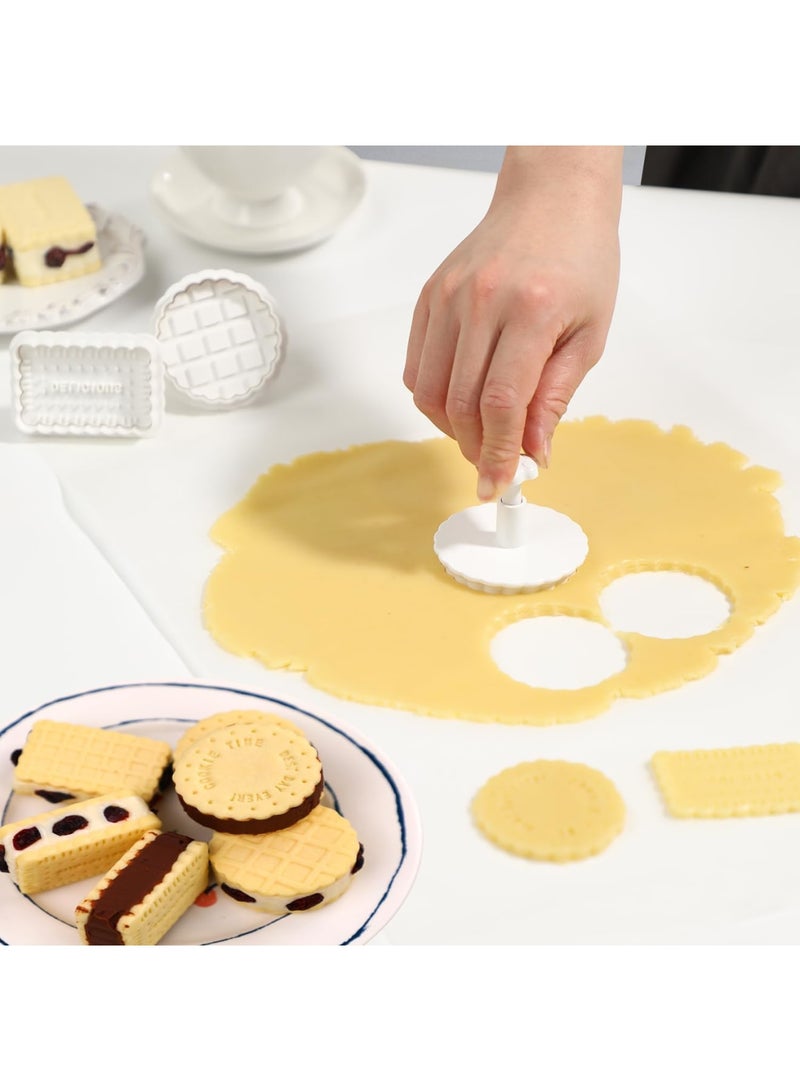 SYOSI Cookie Stamps, 4 Shape Biscuit and Cookie Embossing Molds, 3D Pattern Plunger Stamp for Homemade Baking, Pastry and Dessert Decoration, Easy to Use for Children and Adults, 4 Pack - Image 4