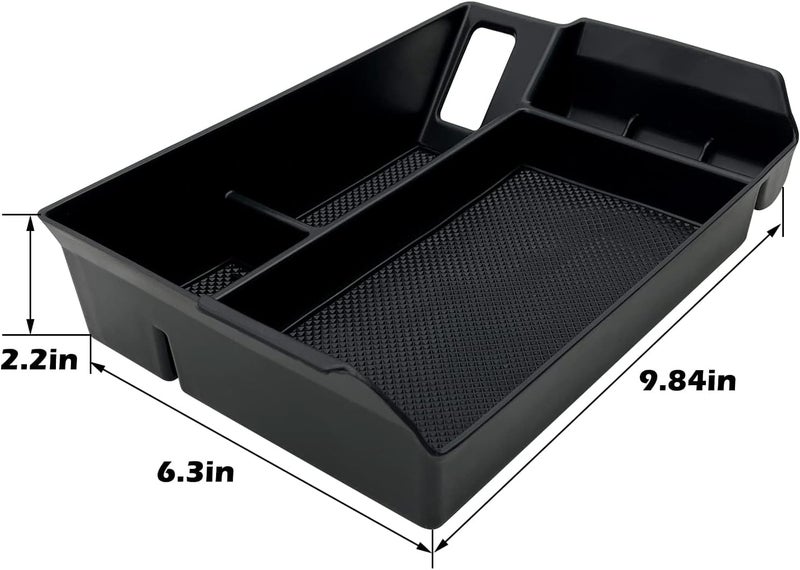 EVTIME Center Console Organizer for 2021-2024 Toyota Sienna - Black ABS Storage Tray - Image 5