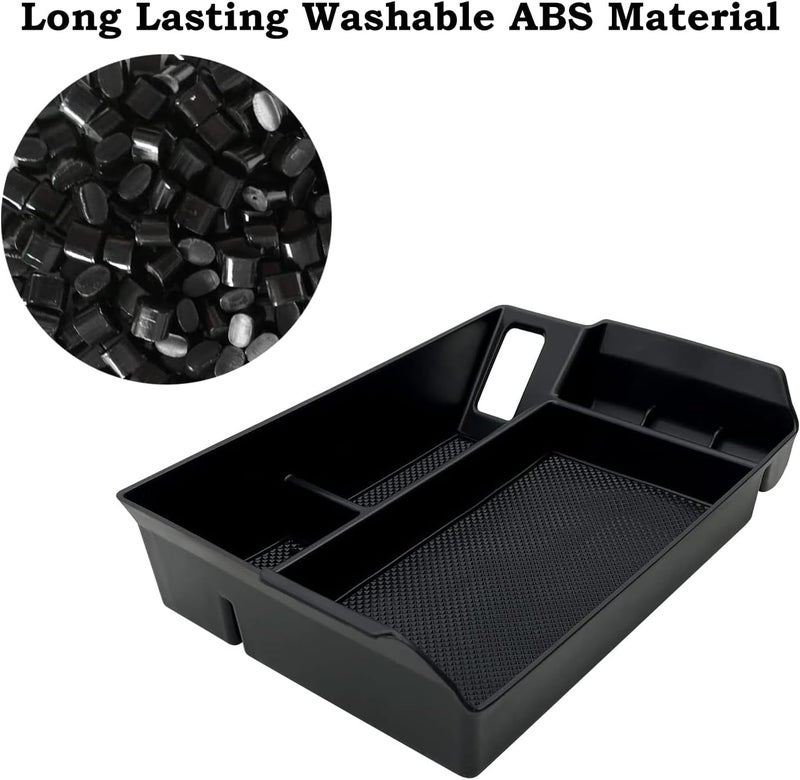 EVTIME Center Console Organizer for 2021-2024 Toyota Sienna - Black ABS Storage Tray - Image 4