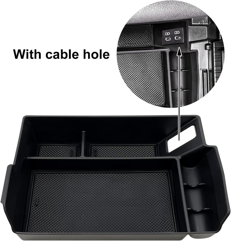 EVTIME Center Console Organizer for 2021-2024 Toyota Sienna - Black ABS Storage Tray - Image 3
