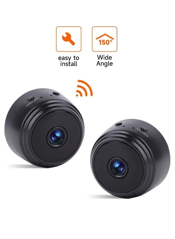 AROAQ Mini Security Camera, 72p HD Remote Surveillance Camera Recorder, Lightweight And Portable White Wifi IP Camera, Compact Durable 2MP Mini Camera For Baby Monitor Home Office Security, (1pc White)  - Image 3
