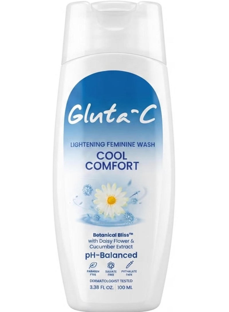 GLUTA C Lightening Feminine Wash Cool Comfort 100ml - Image 1