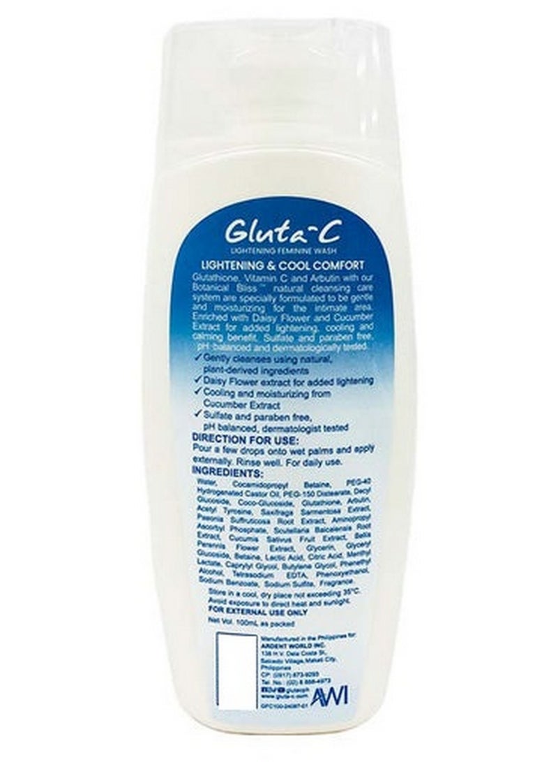 GLUTA C Lightening Feminine Wash Cool Comfort 100ml - Image 2