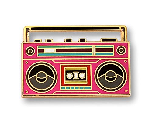 Pinsanity Retro Boombox Enamel Lapel Pin - Image 4