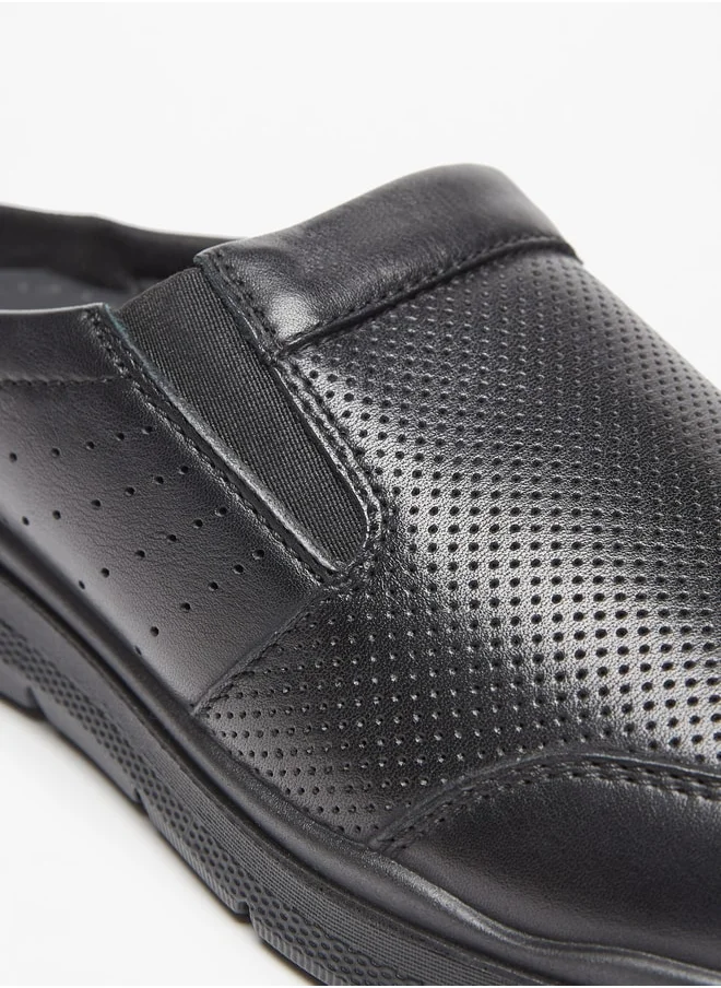 لو كونفورت Men's Textured Slip-On Loafers