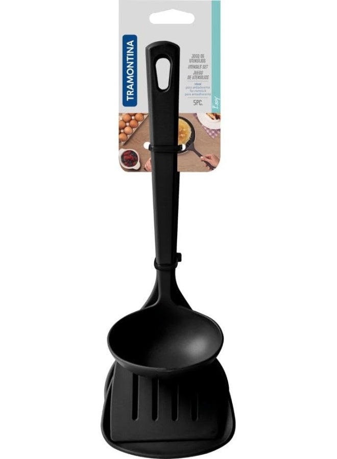 TRAMONTINA Tramontina Easy 5-Pieces Black Nylon Utensil Set  - Image 3