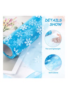 Premium Snowflake Tulle Roll - 6 x 10 Yards, Ideal for Crafting, Bows, Tutu Skirts u0026 Wedding Decor, Set of 2 Rolls for Creative Projects