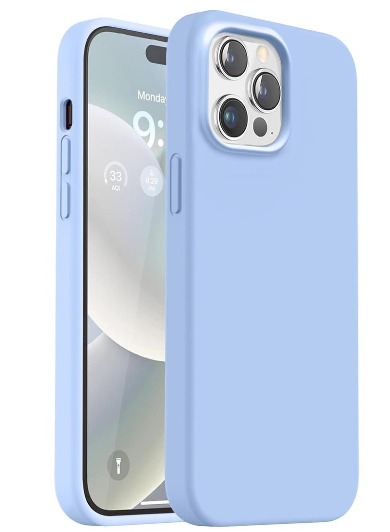 أكاليكس غطاء حمايه من السيلكون لهاتف ايفون 13بروماكس ٍازرق سماوي - Image 1
