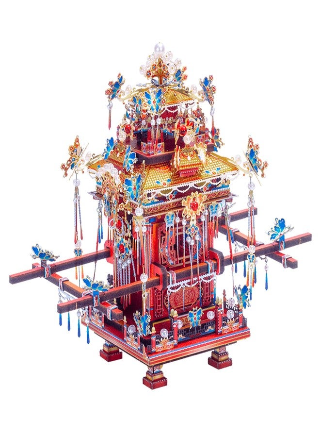 مو مجموعة بناء نماذج سيارات السيدان الصينية ثلاثية الأبعاد من المعدن، هدية زفاف صينية، عمل يدوي، بناء مصغر، هدايا أعياد ميلاد، ديكور منزلي/مكتبي - Image 1