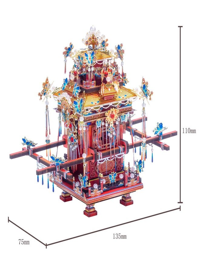 مو مجموعة بناء نماذج سيارات السيدان الصينية ثلاثية الأبعاد من المعدن، هدية زفاف صينية، عمل يدوي، بناء مصغر، هدايا أعياد ميلاد، ديكور منزلي/مكتبي - Image 2