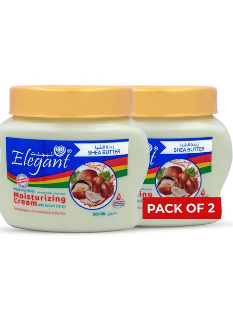 Pack of 2 Shea Butter Hand and Body Moisturizing Cream 500ml