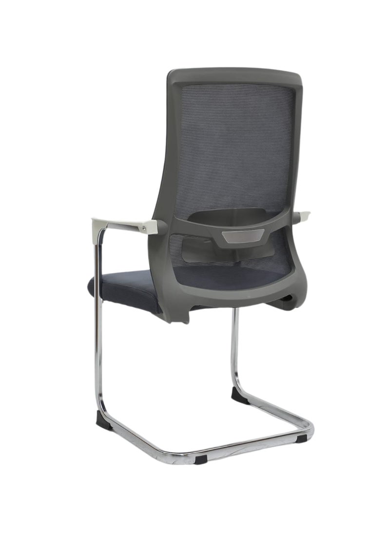 KARNAK Karnak Visitor Chair Ergonomic Modern Home Computer Chair Fixed Mesh Office Executive Chair With Armrest 7882V-Grey  - Image 3