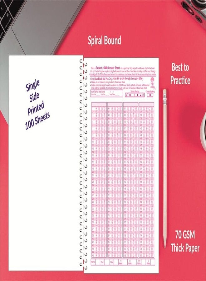 amblitz NEET OMR Sheet | 180 MCQ |100 OMR Sheets to attempt Questions Upto 180 MCQ's | Spiral Notebook | Aspirant | For Practice and Time Management | A4 Size | - Image 3
