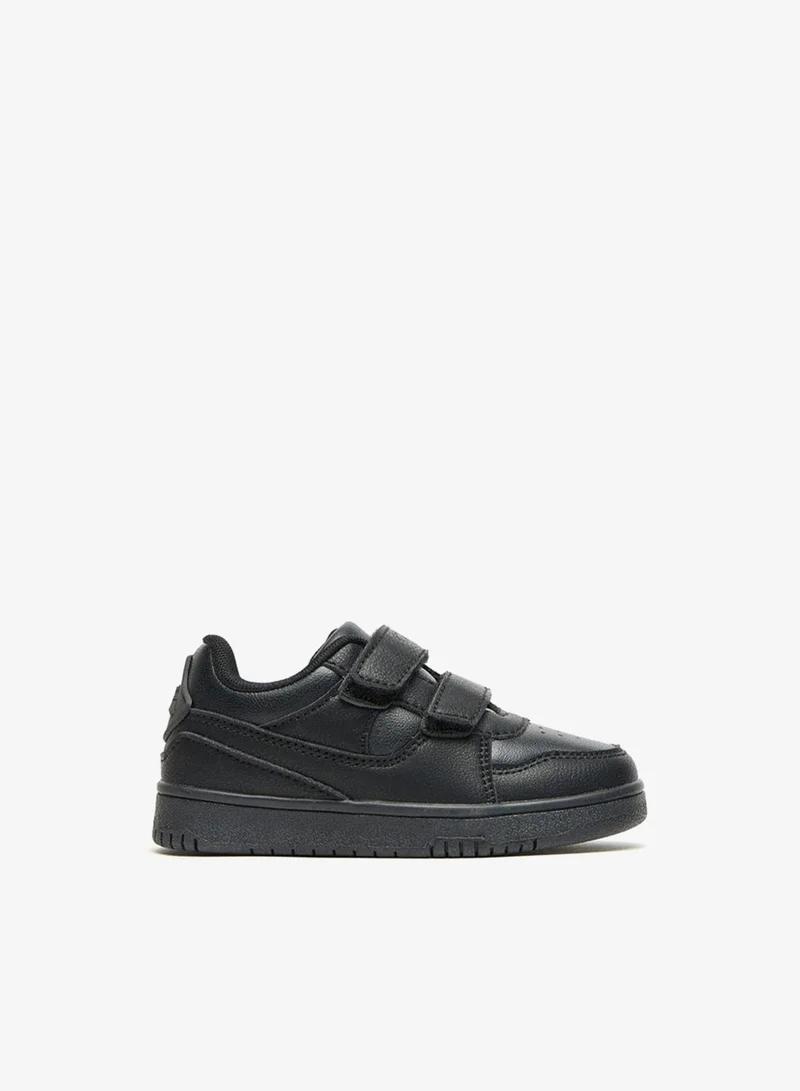 Kappa Boys' Panelled School Shoes with Hook and Loop Closure