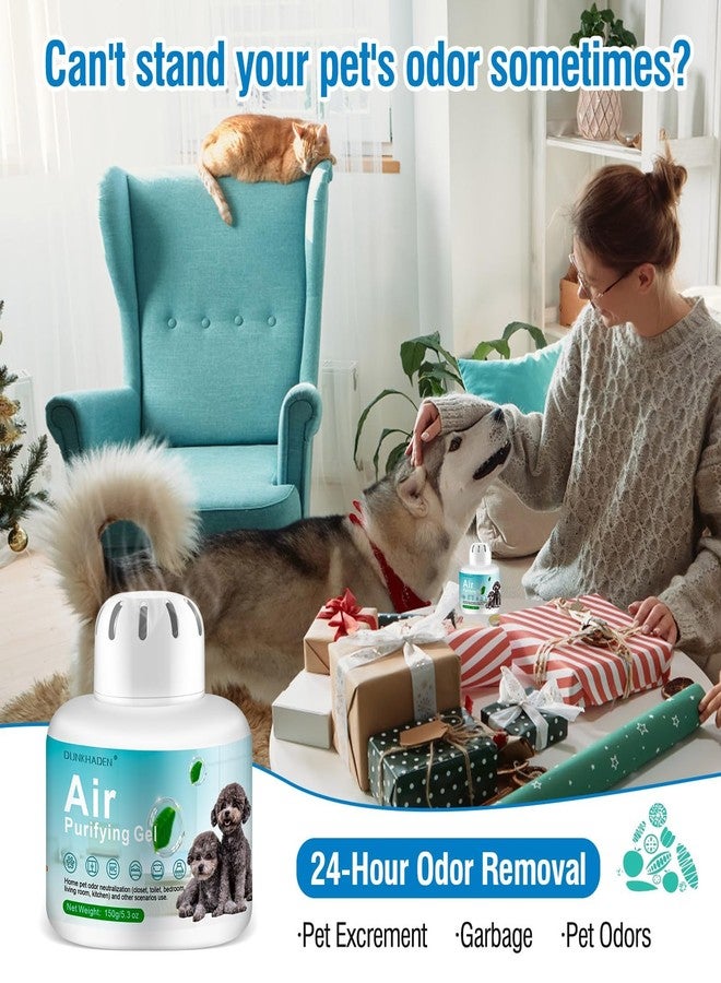 DUNKHADEN Eco-Friendly Odor Absorber Box for Pets,Pet Odor Eliminator Gel, | 5.3 oz,90-Day Long Lasting | Plant-Based, Safe Around Cats & Dogs | Continuous Air Freshener for Home - Image 2