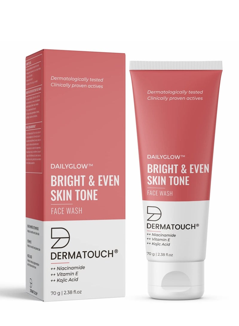 DERMATOUCH Bright Even Tone Face Wash with Niacinamide 70G - Image 1
