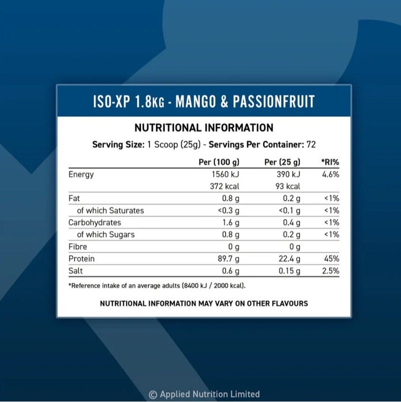 appliednutrition Applied Nutrition ISO-XP Whey Protein Isolate Chocolate 1.8kg, 72 Servings - Image 2