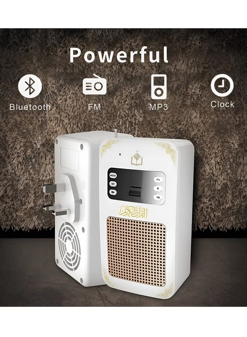 Equantu Wireless Quran Speaker LED Light Wall Plug Quran Speaker Holy Quran Speaker with Translation Bluetooth Remote Control Quran Player Radio USB Support Quran Speaker for Home School Hospitals Mosque - Image 4