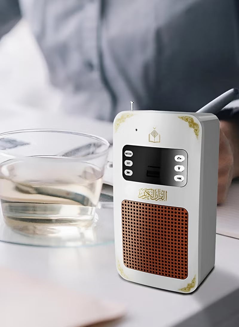Equantu Wireless Quran Speaker LED Light Wall Plug Quran Speaker Holy Quran Speaker with Translation Bluetooth Remote Control Quran Player Radio USB Support Quran Speaker for Home School Hospitals Mosque - Image 5