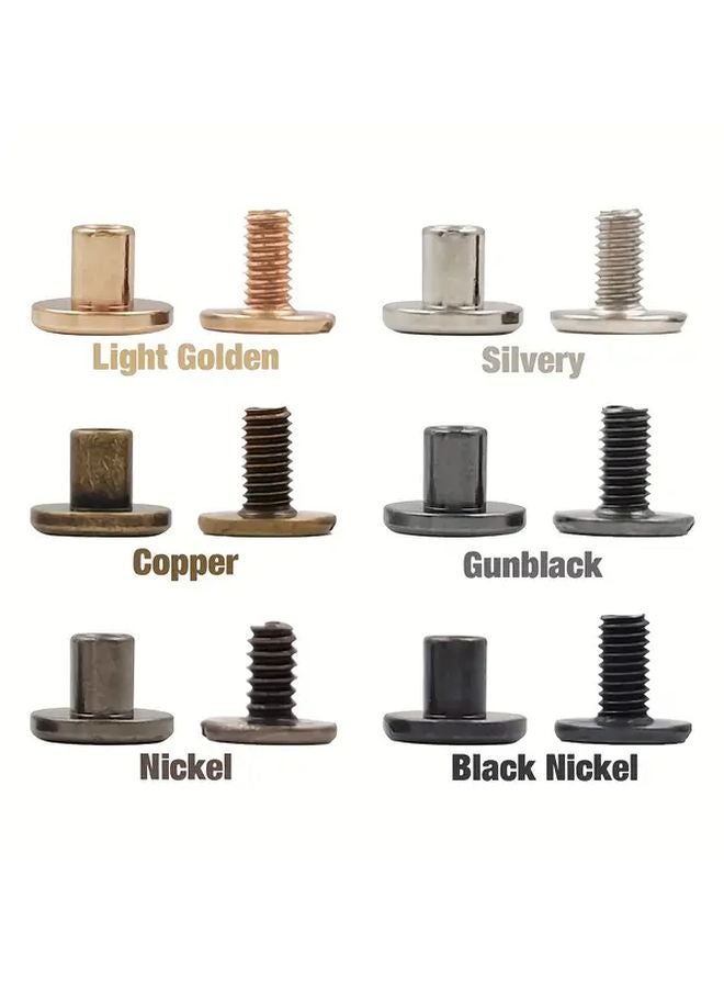 50 Sets Silver Metal Solid Screw Nail Rivet Double Curved Head Belt Strap For Luggage Leather Craft - Image 5