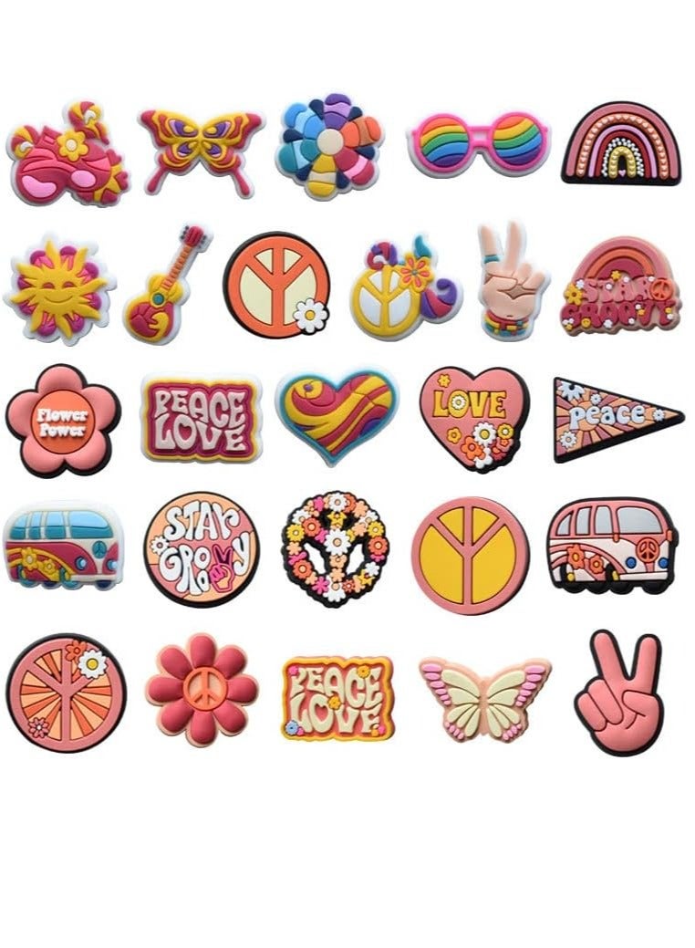 KASTWAVE Shoe Decoration Charms, KASTWAVE 26 PCS PVC Shoe Charms for Shoes Silicone Wristbands, PVC Shoe Charms for Croc, Different Shapes, Hole Hole Shoes Buckle, Party Gift for Kids and Teens Girls - Image 2