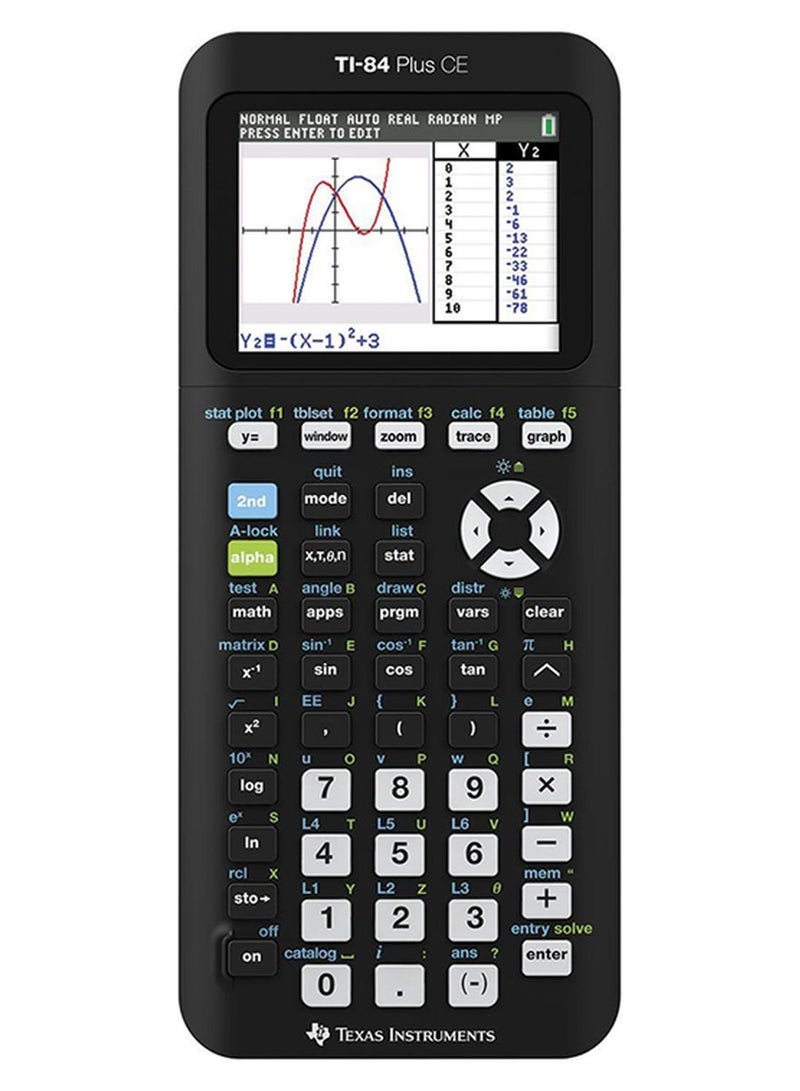 Ti-84 Plus CE-T Graphing Calculator Black