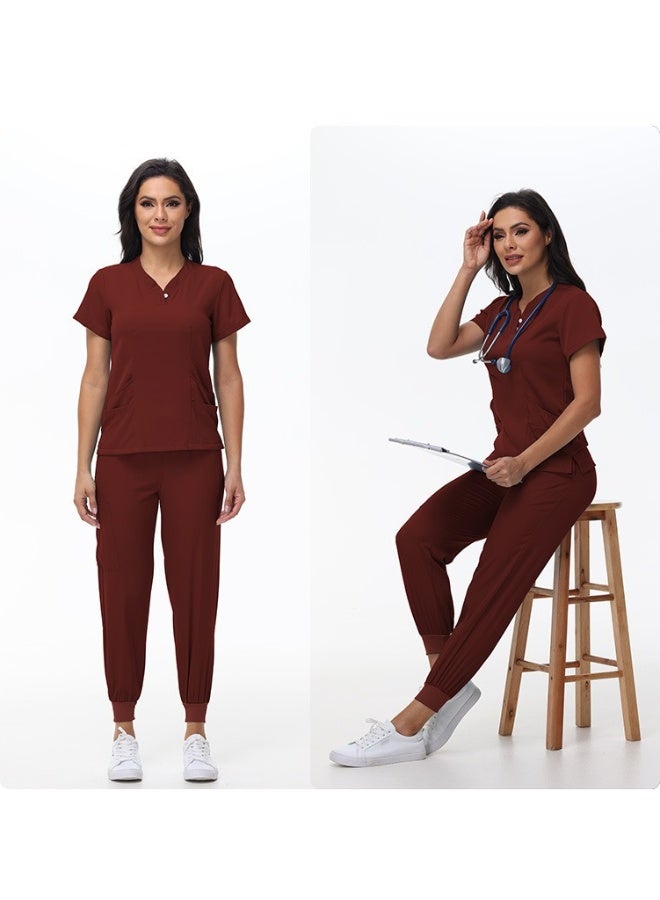 NIBEMINENT Beauty Salon Overalls Dental Nursing  Set Surgical Workwear Hospital Nurse Suit Women Medical Uniform - Image 2