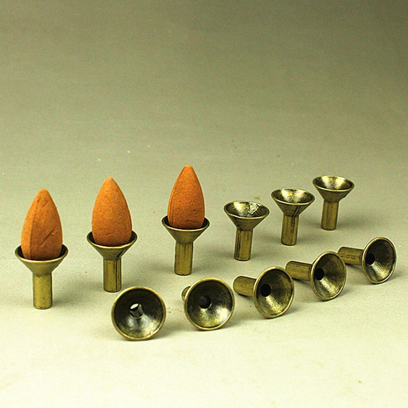 12pcs Incense Cone Trays Backflow Incense Trays Metal Incense Holder Decors - Image 4